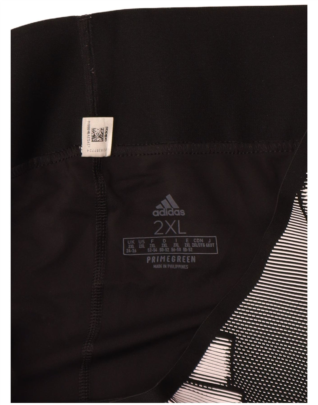 Женские леггинсы Adidas с рисунком UK 24/26 2XL, черный полиэстер