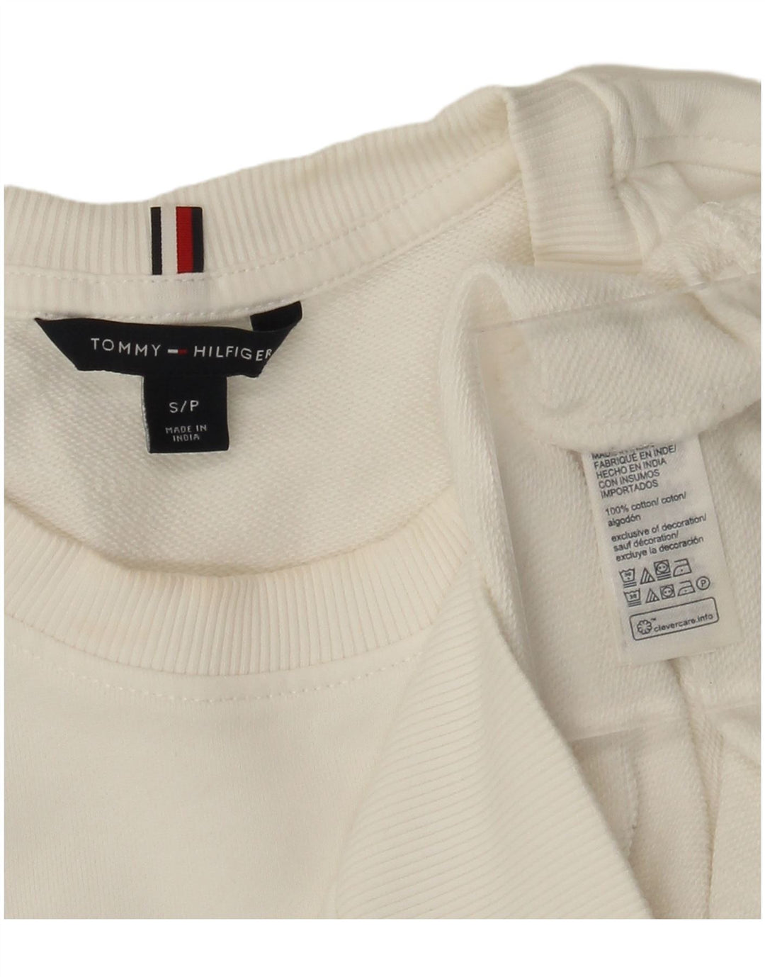 Мужской свитшот с рисунком Tommy Hilfiger, маленький белый хлопковый джемпер
