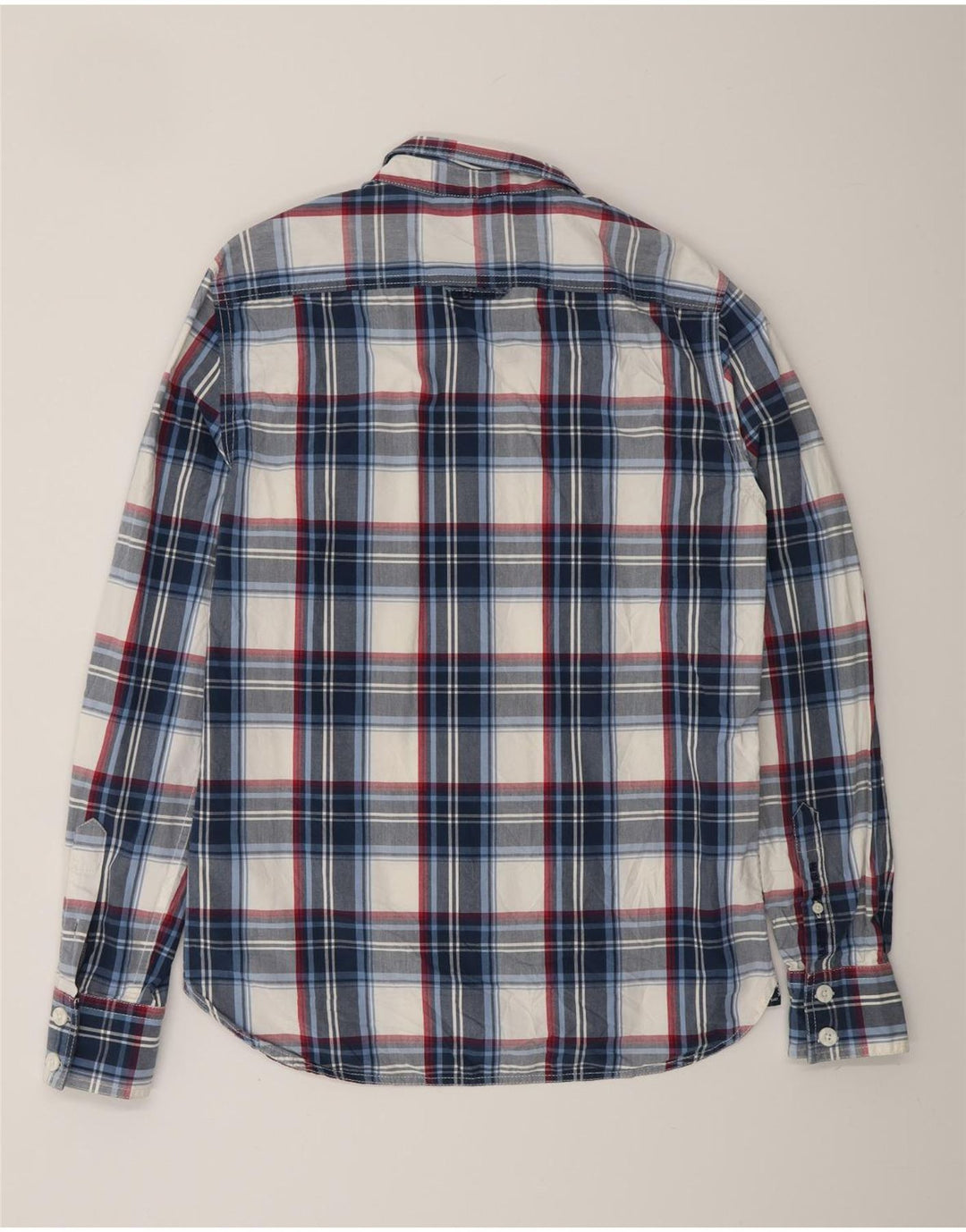SUPERDRY Мужская рубашка, большая темно-синяя клетка