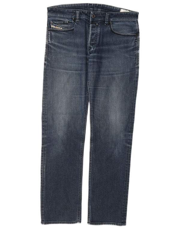 Мужские прямые джинсы Diesel W34 L33 синие, хлопок