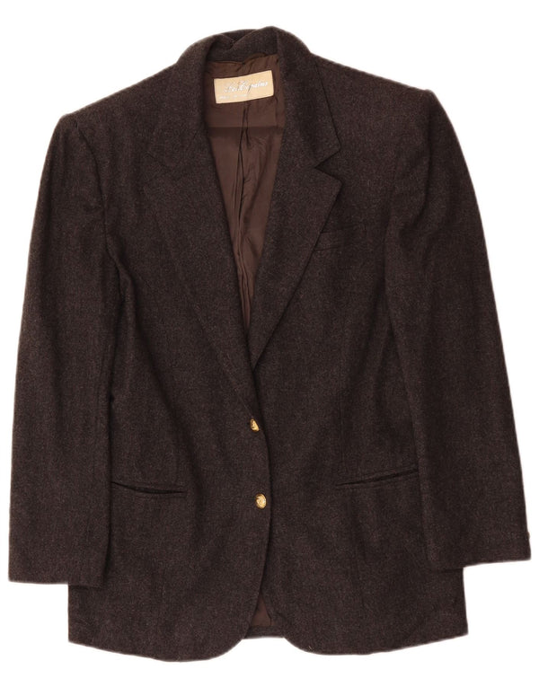 LES COPAINS Женский пиджак на 2 пуговицах UK 14 Средний Серый