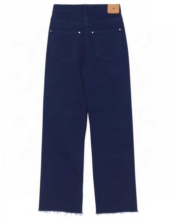 Женские прямые джинсы Zara EU 36 XS W26 L29, синий хлопок