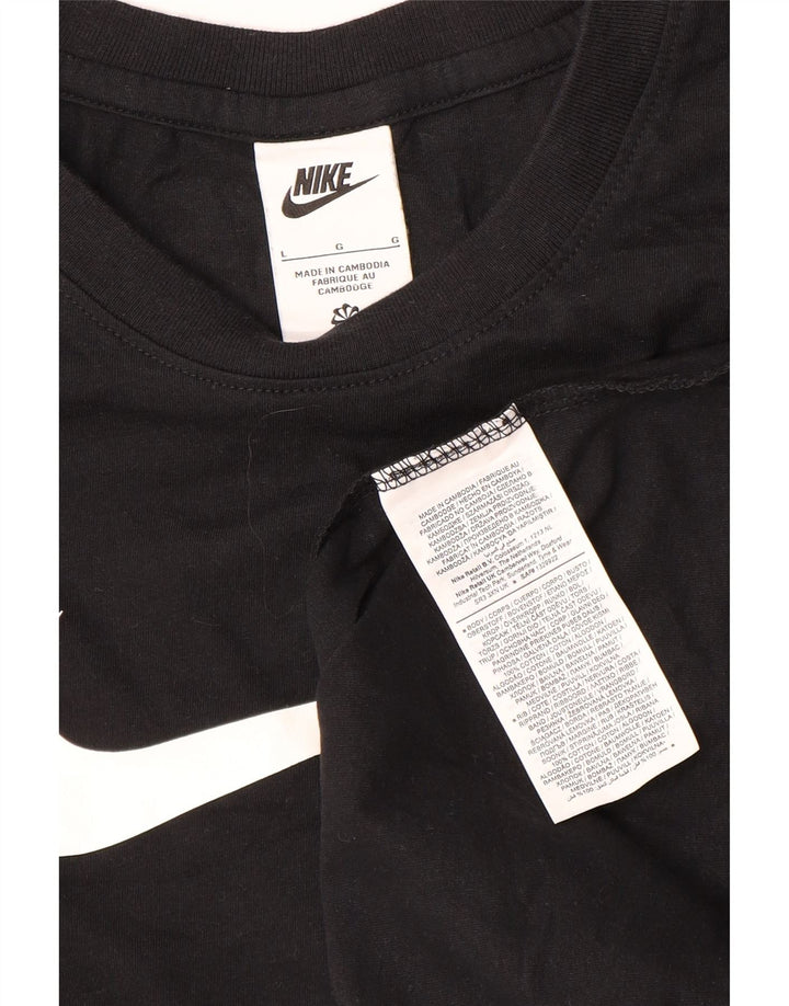 Мужская футболка с рисунком Nike, большой черный хлопок