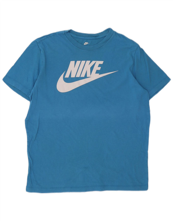 Мужская футболка с рисунком Nike, средний синий