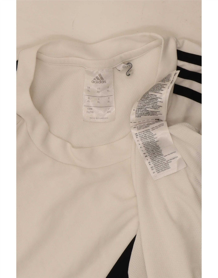 Adidas Мужская футболка Climalite Top XL Белый Полиэстер с цветными блоками