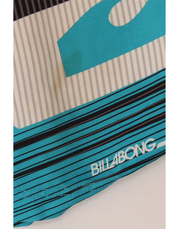 Billabong Мужские шорты для плавания с рисунком, средний синий, полиэстер с цветными блоками