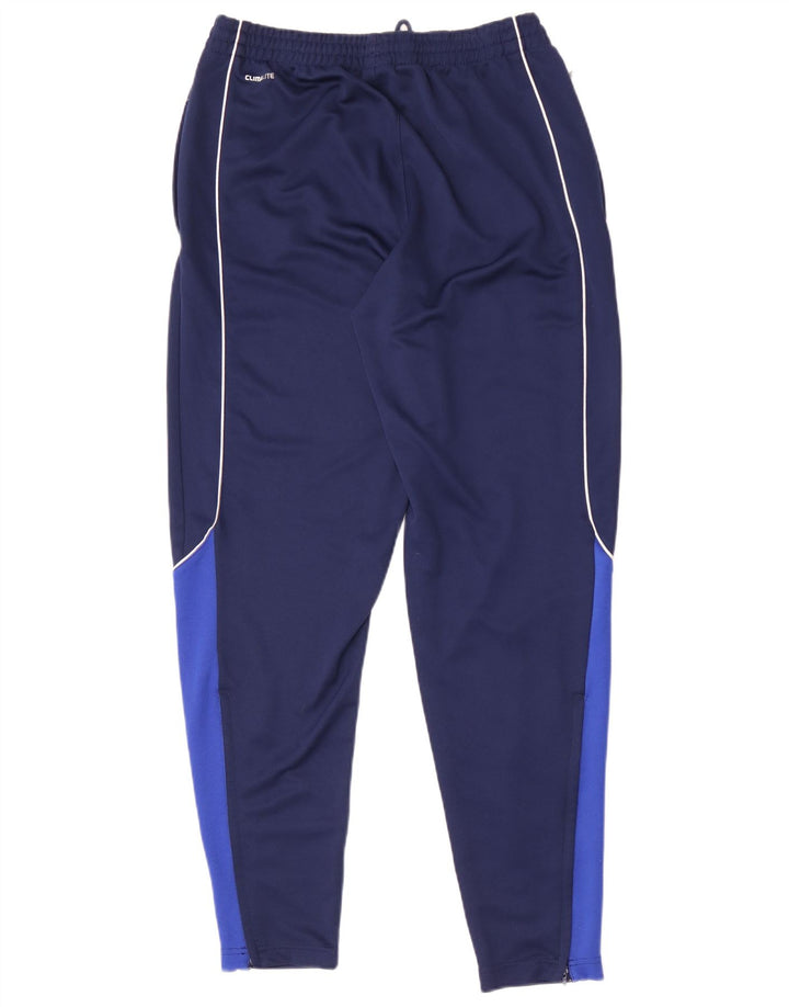 Мужские спортивные брюки Adidas Climalite, средние, темно-синие, с цветными блоками