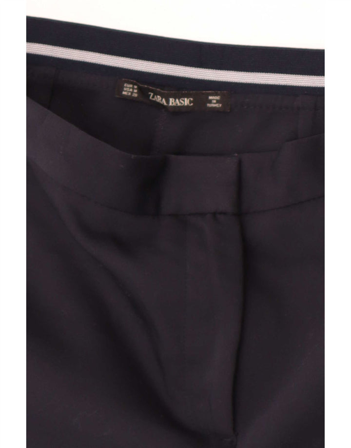 Женские узкие укороченные брюки Zara Medium W28 L26 Темно-синие