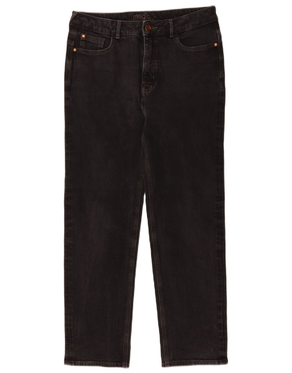 Женские прямые джинсы Marks & Spencer UK 14, большие W30 L26, черный хлопок