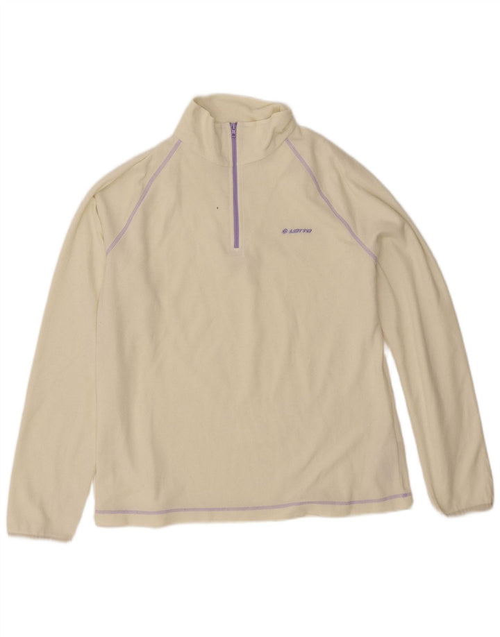 Женский флисовый джемпер Lotto с воротником на молнии, Великобритания 20, размер 2XL, желтый полиэстер