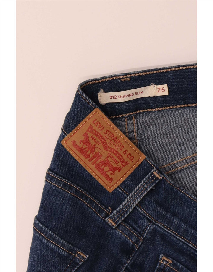 Женские джинсы Levi's 312 Shaping Slim W26 L32, синие, хлопок
