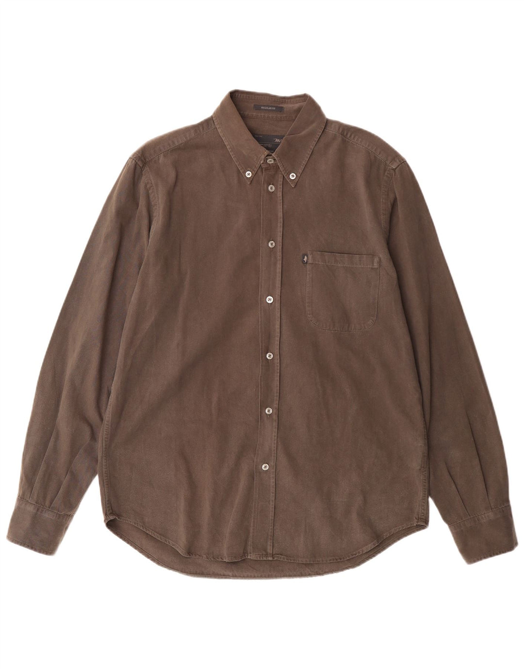 Мужская рубашка обычного кроя Marlboro Classics XL, коричневый хлопок