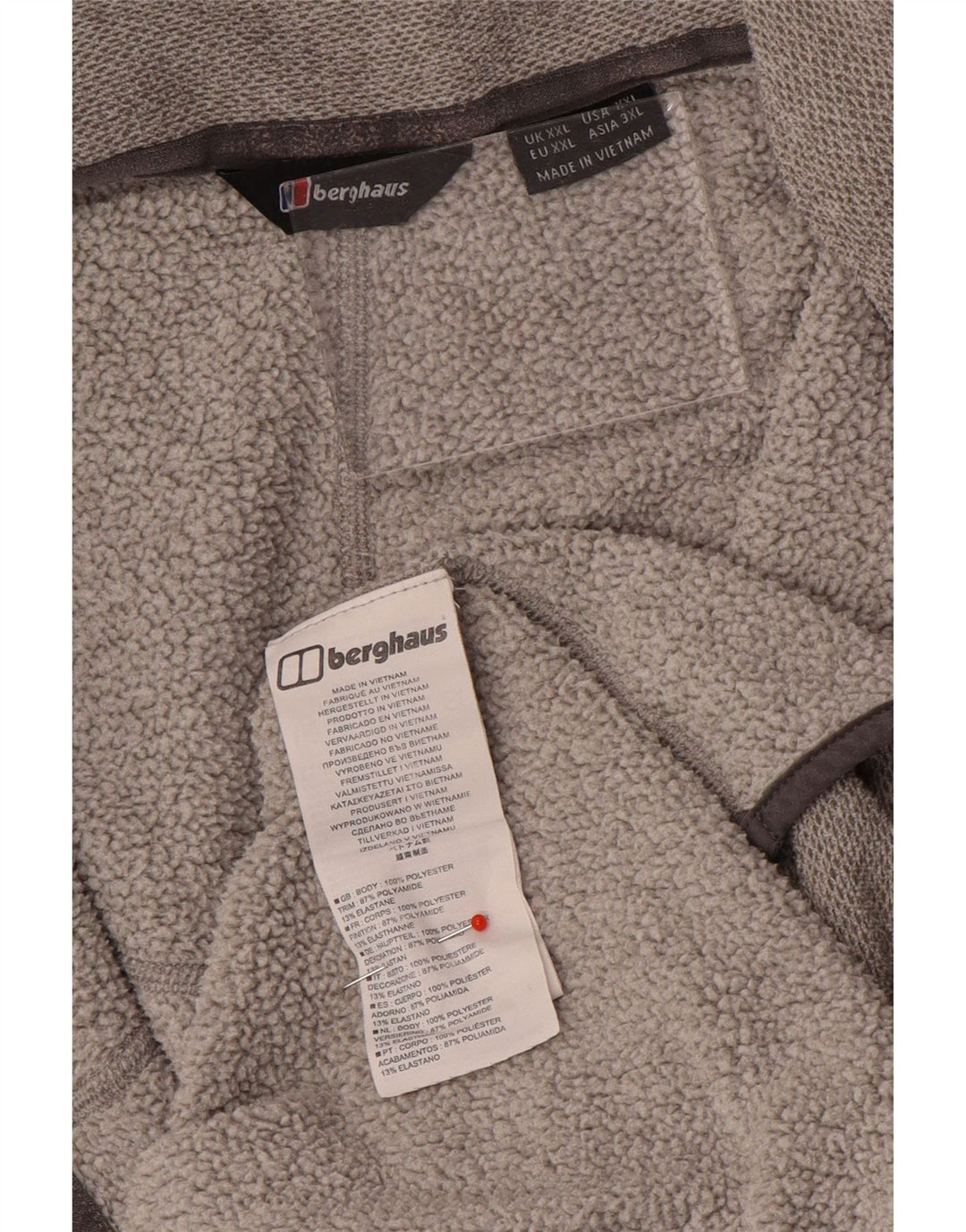 Berghaus Мужской свитер с воротником на молнии 2XL Серый полиэстер
