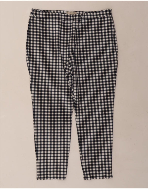 Женские укороченные брюки скинни Hobbs UK 16, большие W34 L26, темно-синие в клетку