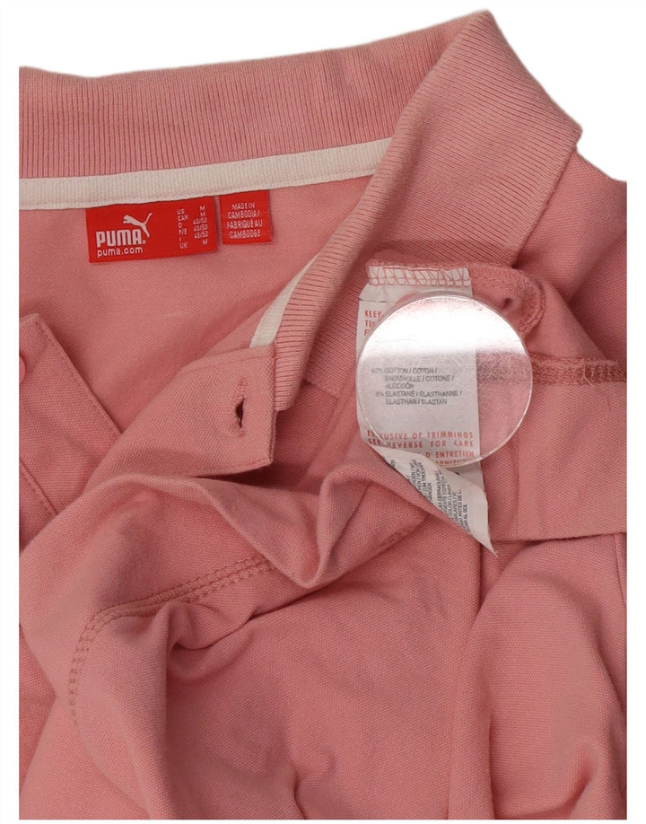 Мужская рубашка-поло Puma из хлопка среднего розового цвета