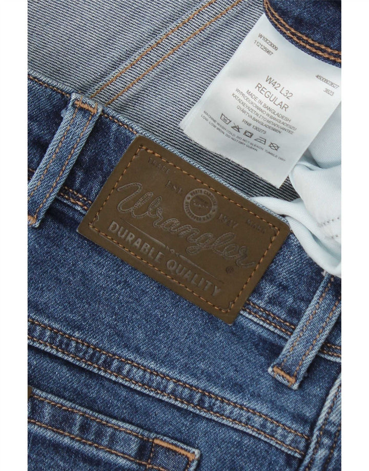Мужские обычные прямые джинсы Wrangler W42 L32, синие, хлопок