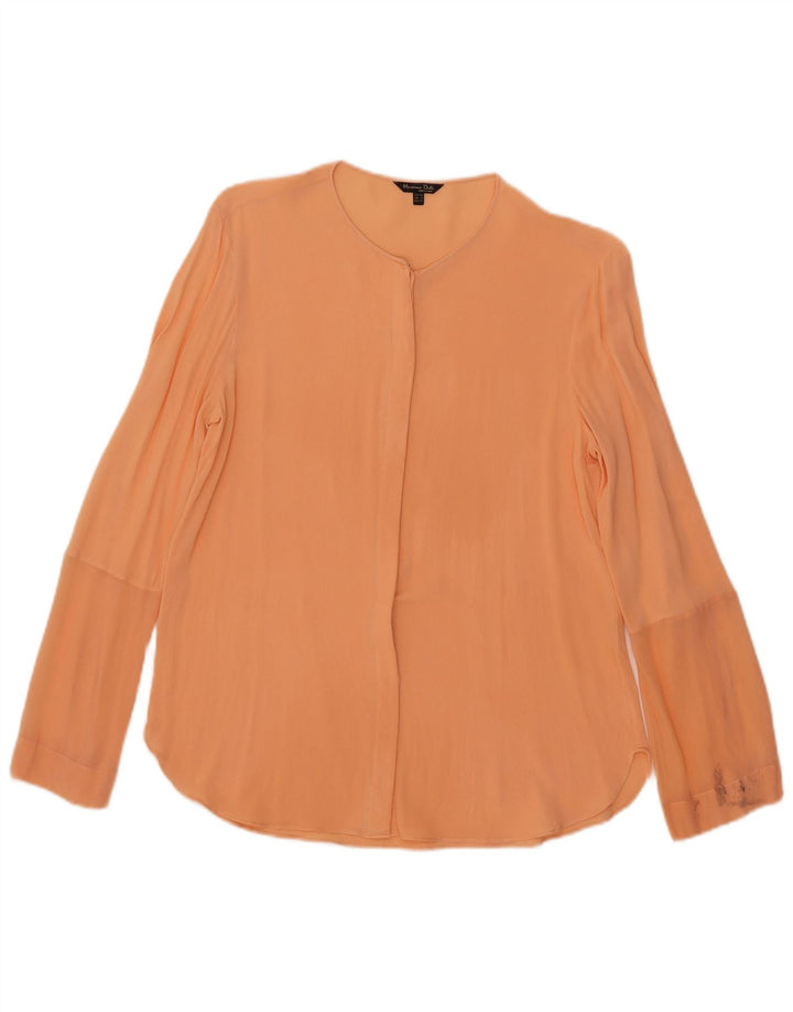 Женская прозрачная блузка-рубашка Massimo Dutti EU 40, средний оранжевый