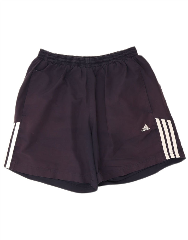 Мужские спортивные шорты Adidas среднего размера, темно-синие, полиэстер
