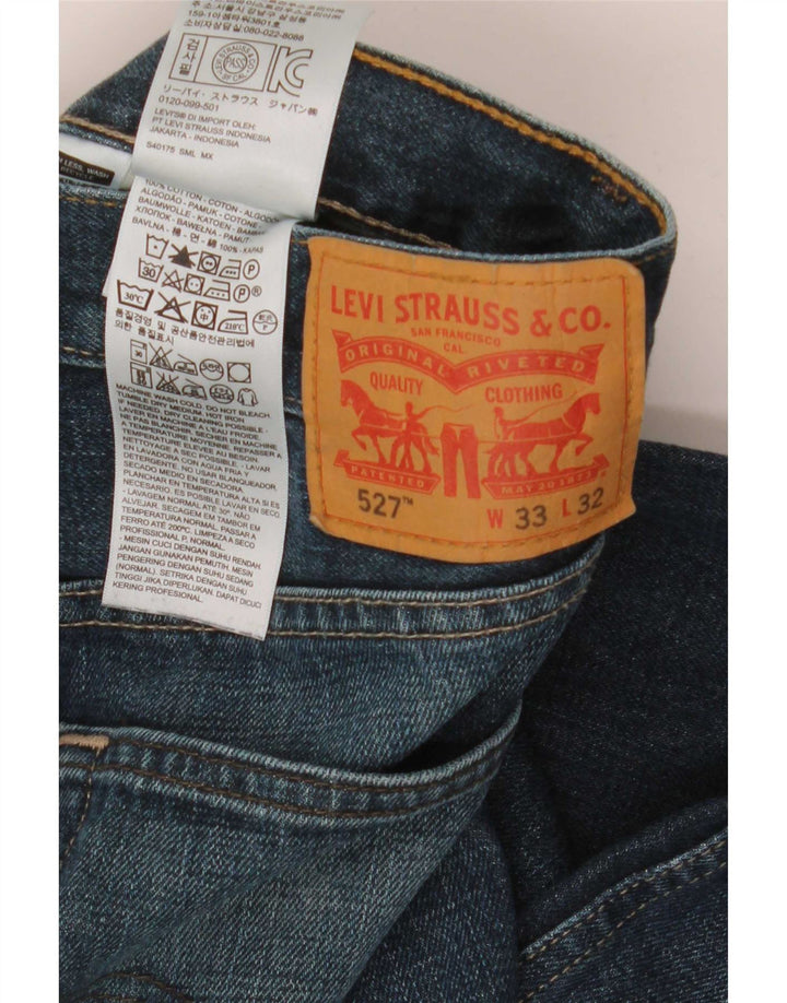 Мужские джинсы Levi's 527 Bootcut W33 L32 синие, хлопок