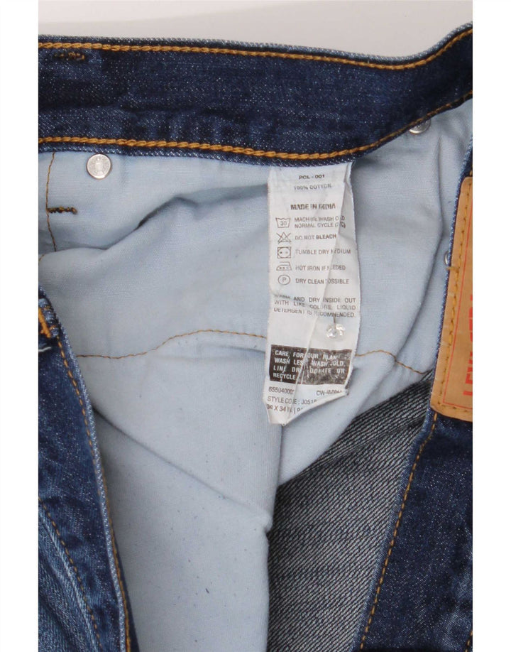 Мужские узкие джинсы Levi's W36 L34 синие, хлопок