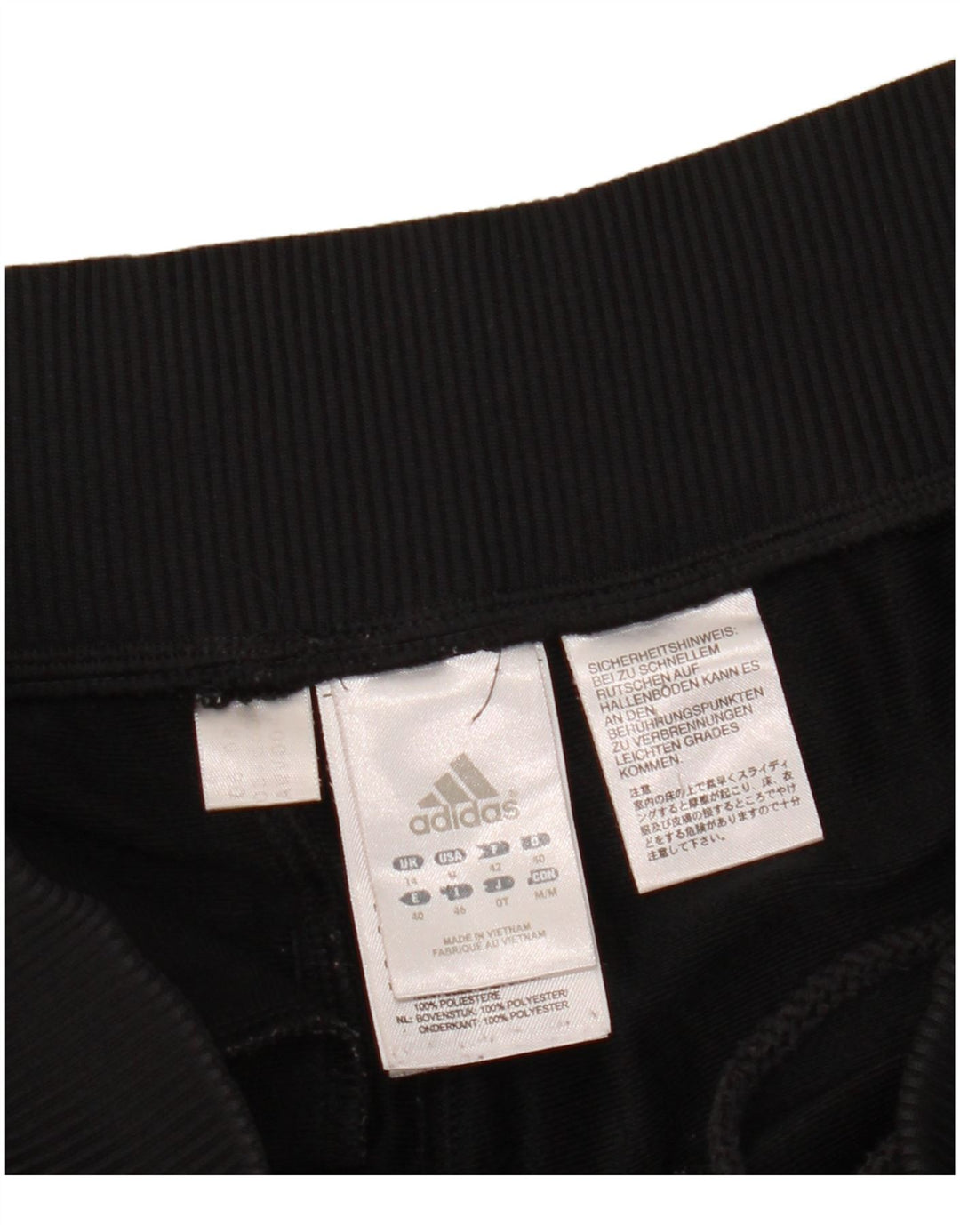 Женские спортивные брюки Adidas UK 14, большой черный полиэстер