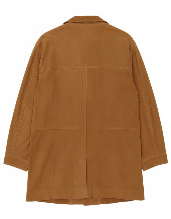 Винтажное женское замшевое пальто IT 42 Medium Beige Leather