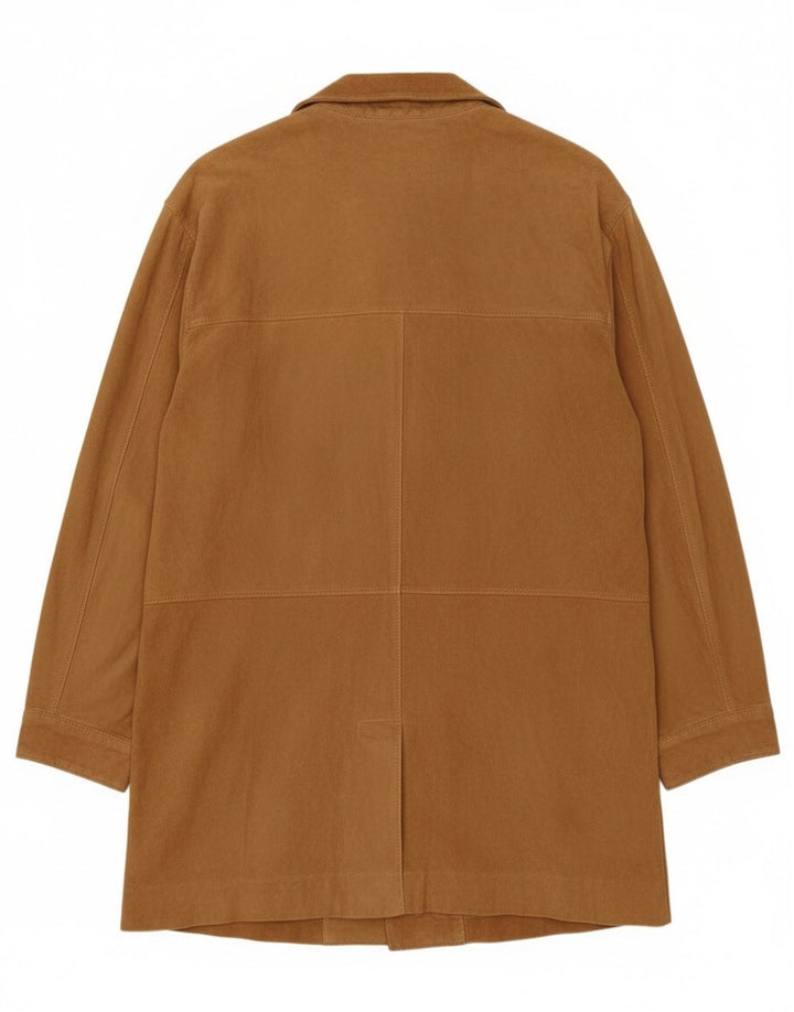 Винтажное женское замшевое пальто IT 42 Medium Beige Leather