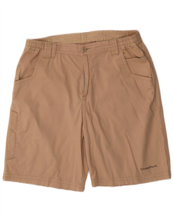 Decathlon Мужские шорты карго кечуа W34, большие, бежевые, хлопок