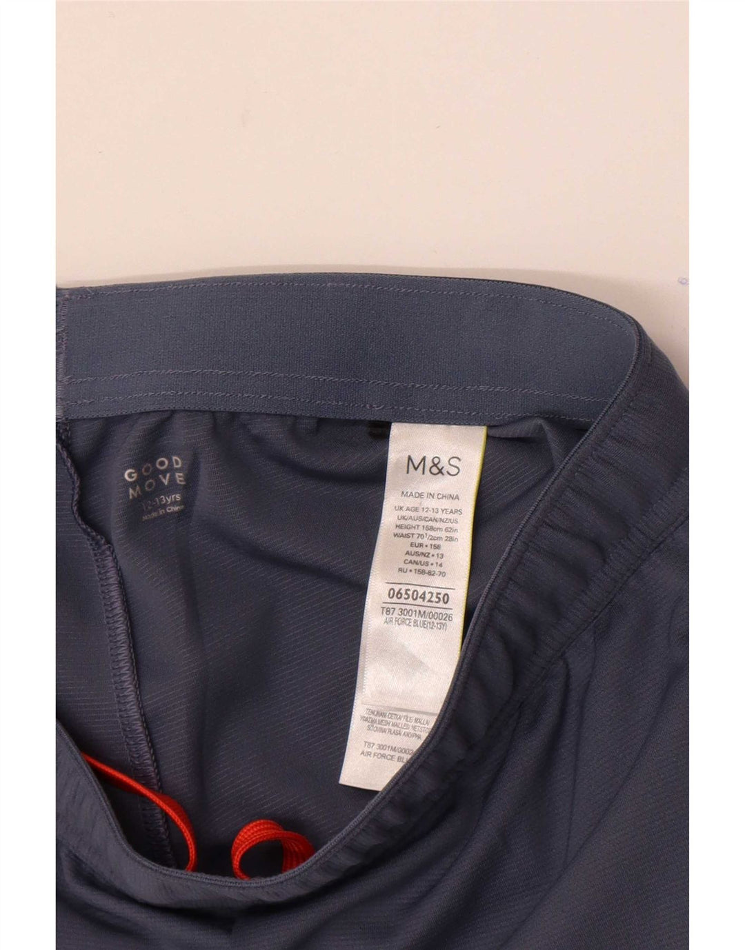 Спортивные шорты Marks & Spencer для мальчиков 12–13 лет, темно-синий, полиэстер