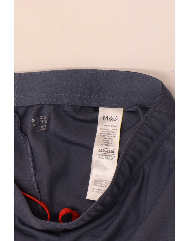Спортивные шорты Marks & Spencer для мальчиков 12–13 лет, темно-синий, полиэстер