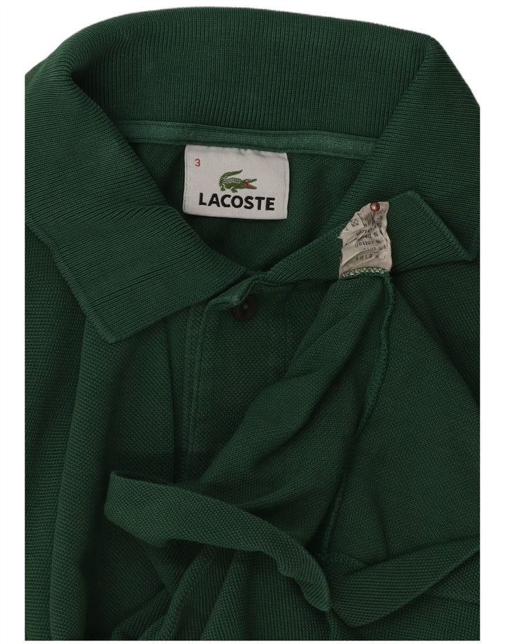 Мужская рубашка-поло Lacoste, размер 3, маленькая, зеленая, хлопок