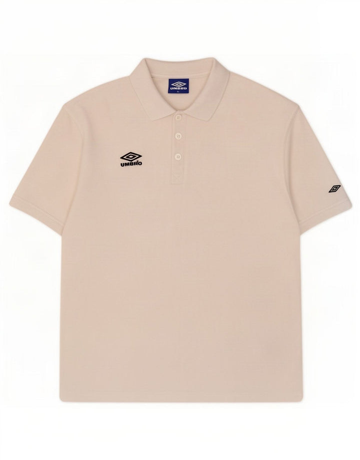 Мужская рубашка-поло Umbro XL, белый полиэстер