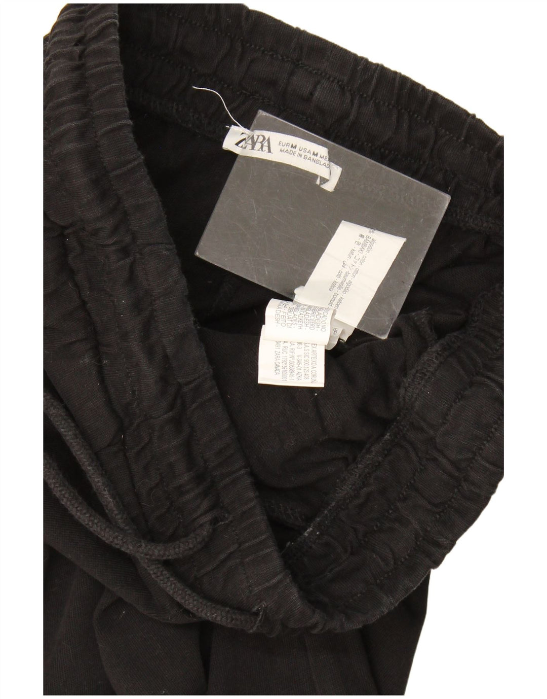 Женские спортивные брюки Zara UK 14, средний черный хлопок, черный