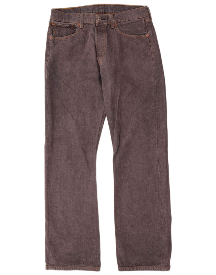 Мужские прямые джинсы Levi's 501 W32 L32 серые, хлопок