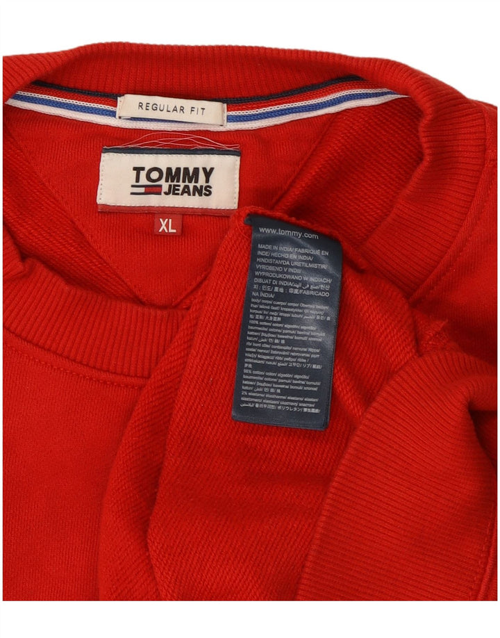 Мужской свитшот Tommy Hilfiger с графикой стандартного кроя, XL, красный хлопок