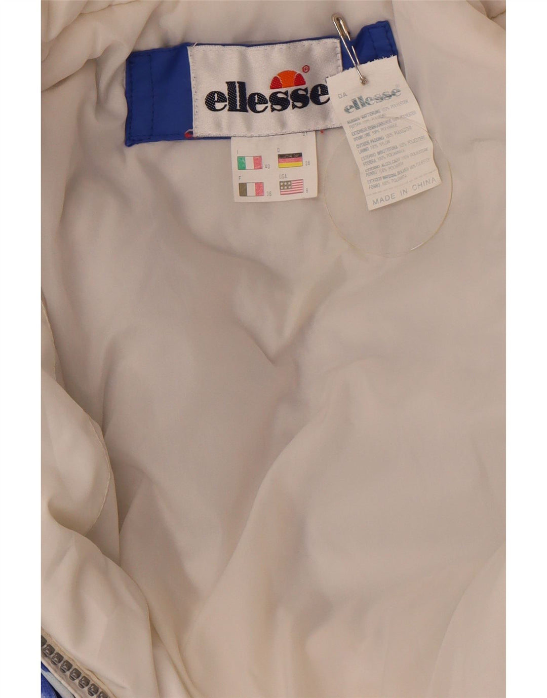 Ellesse Женский лыжный комбинезон оверсайз с капюшоном IT 40 Маленький Белый Цветочный