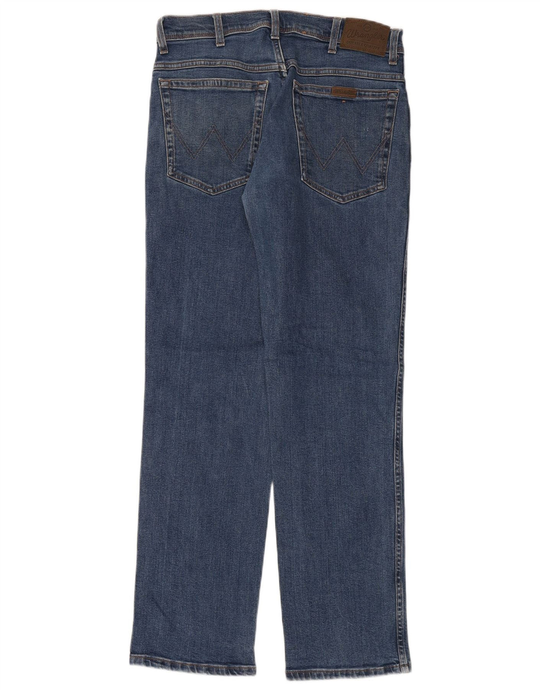 Мужские прямые джинсы WRANGLER стандартного кроя W32 L32, синий хлопок