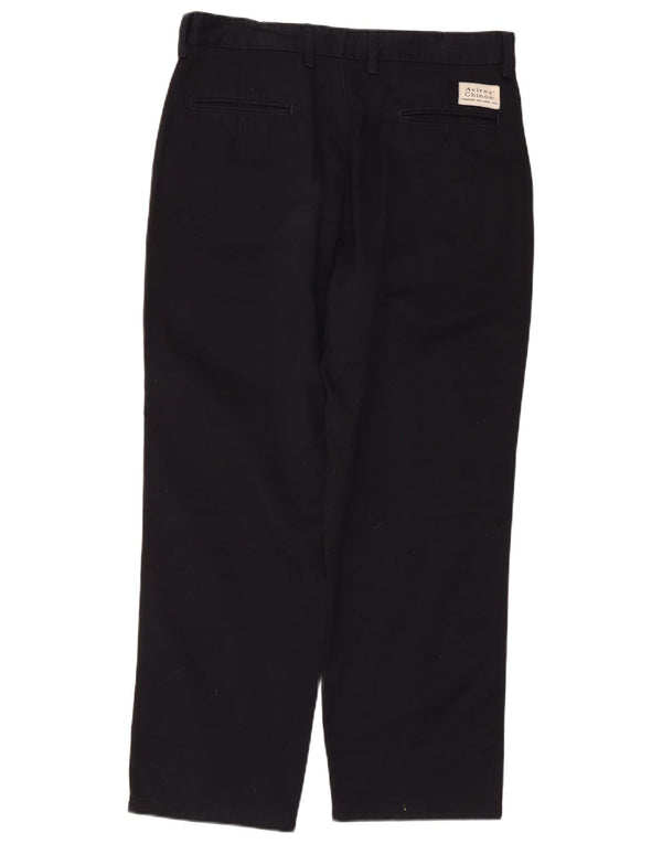 Мужские прямые повседневные брюки Avirex W33 L28, темно-синие, хлопковые