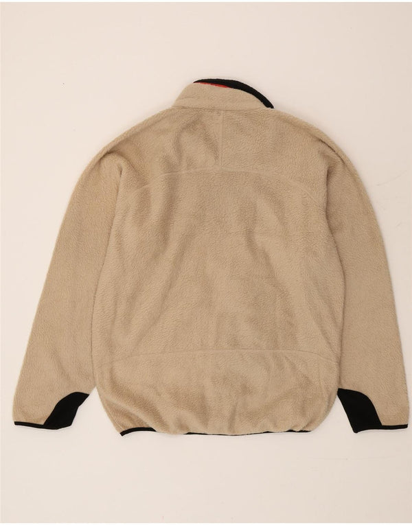 Мужская флисовая куртка Fila UK 40, большая, бежевая, полиэстер с цветными блоками