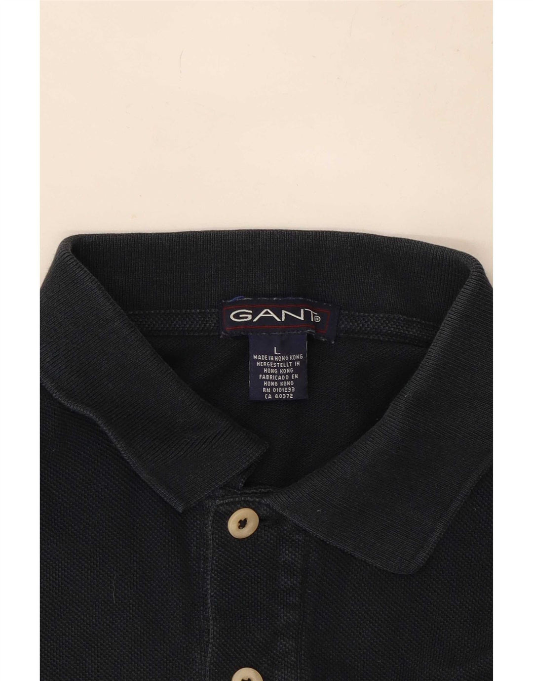 Мужская рубашка поло Gant, большая черная хлопковая