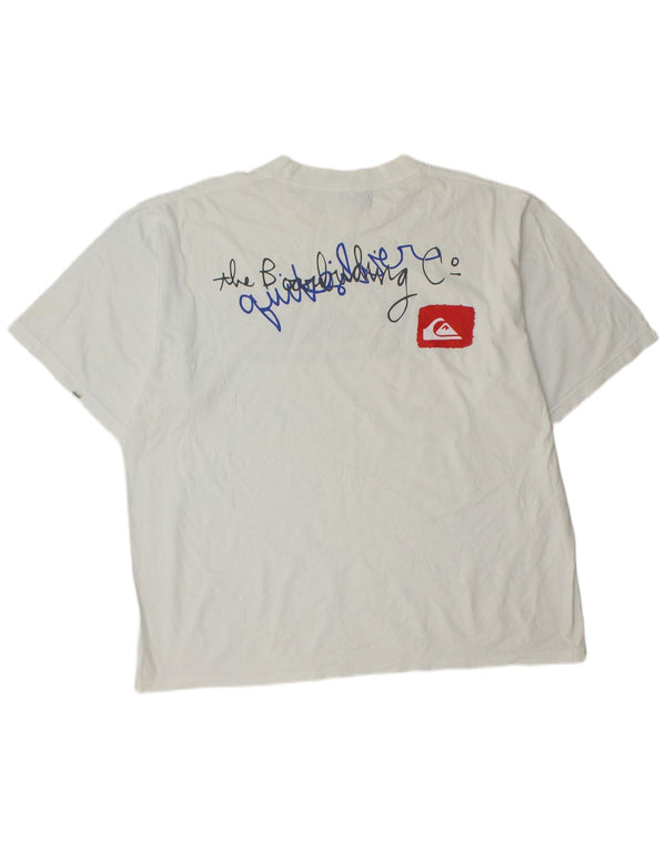 Мужская футболка с рисунком Quiksilver 2XL, белый хлопок
