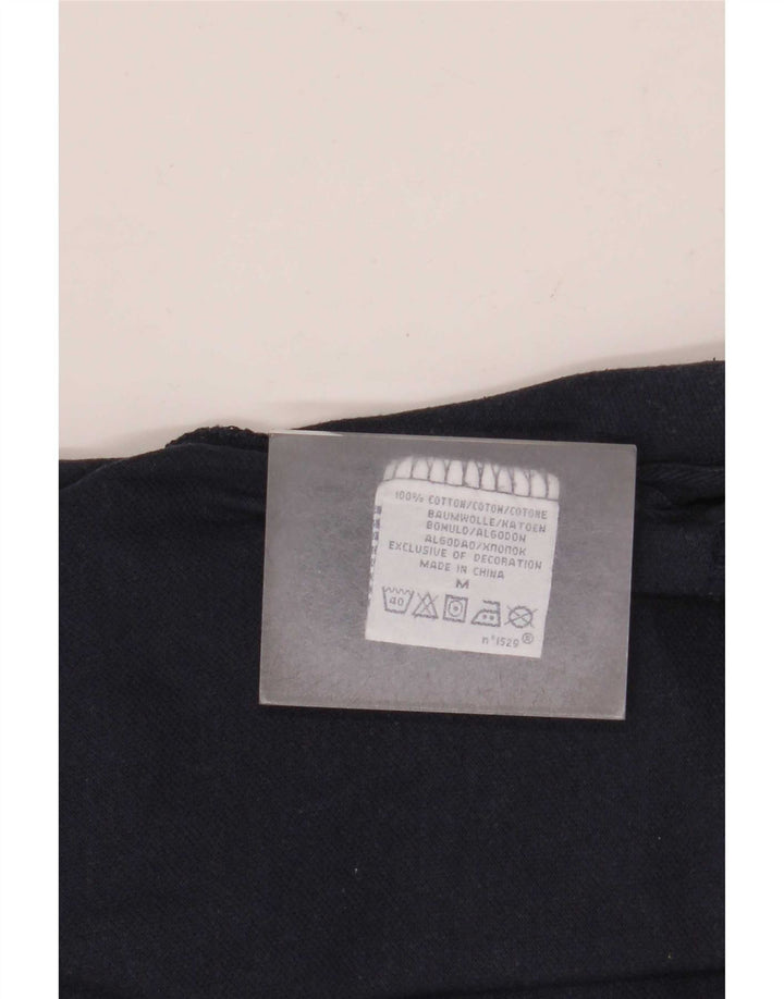 Мужская рубашка-поло Fred Perry среднего размера, темно-синяя, хлопок