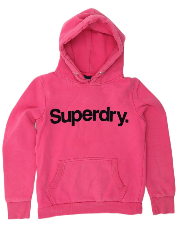 Женский джемпер с капюшоном SUPERDRY UK 10, маленький розовый, хлопок