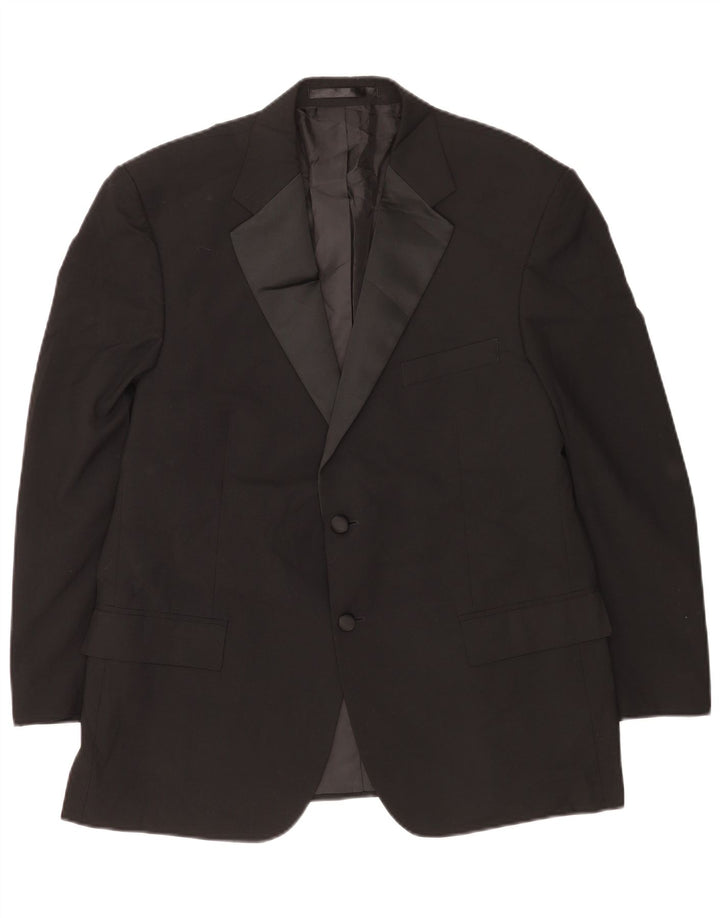 Мужской короткий пиджак на двух пуговицах Marks & Spencer UK 42 XL, черный полиэстер