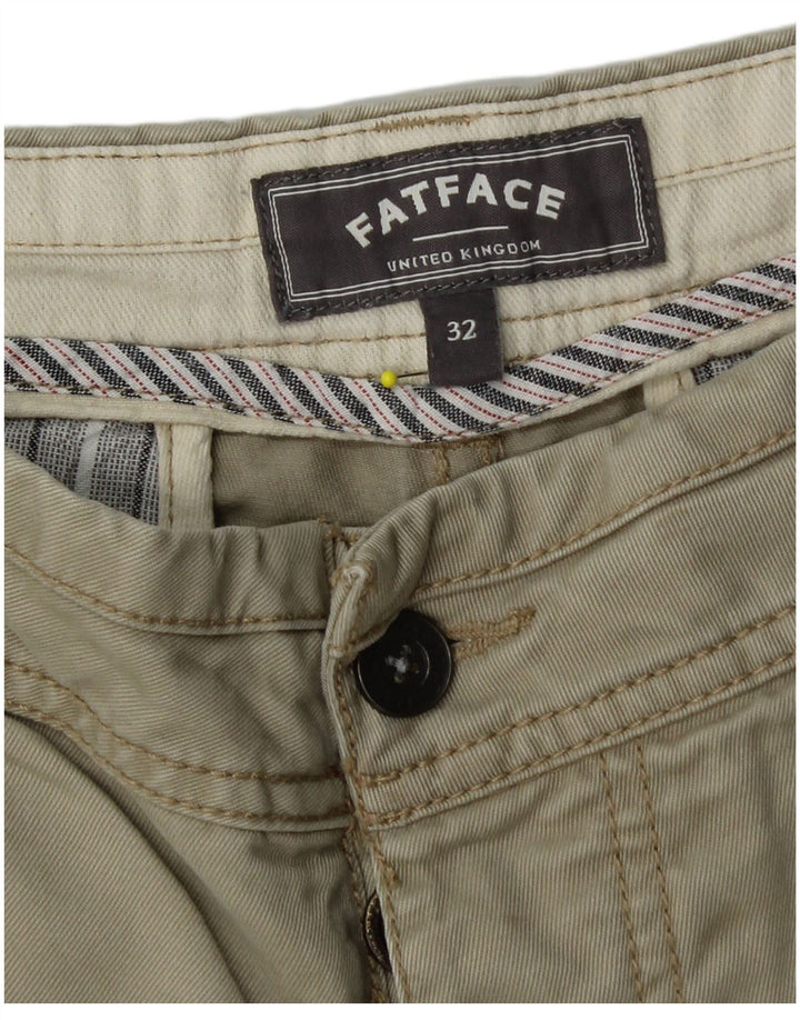Мужские шорты чинос Fat Face W32, хлопок среднего цвета хаки