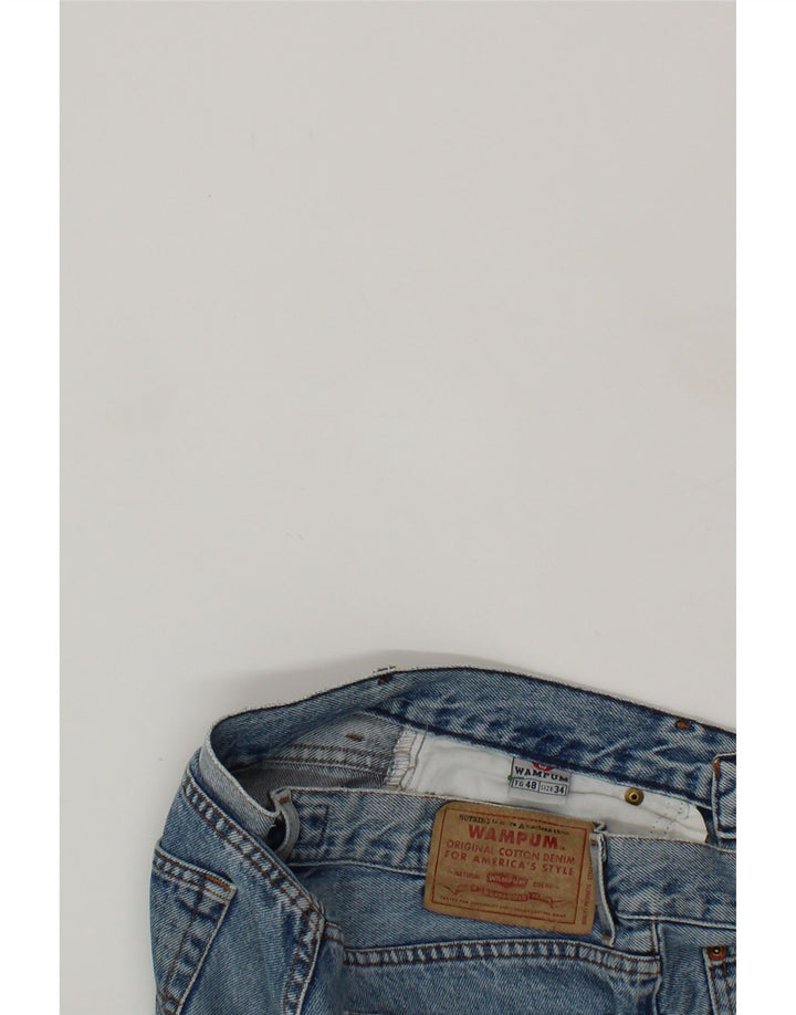 WAMPUM Mens Straight Jeans W34 L34 Blue Cotton Vintage Wampum and Second-Hand Wampum from Messina Hembry 