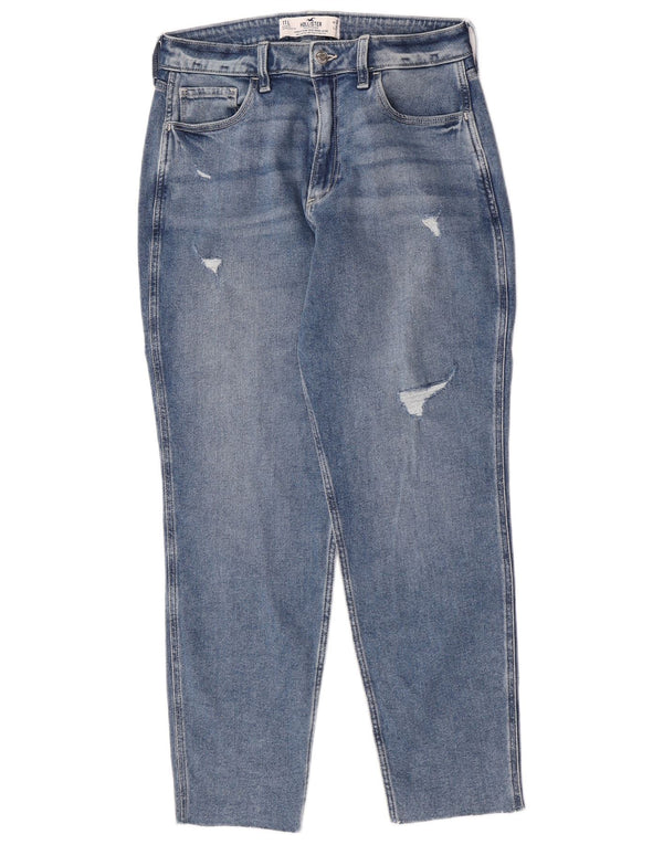 Женские рваные джинсы с завышенной талией и завышенной талией Hollister W30 L29, синие