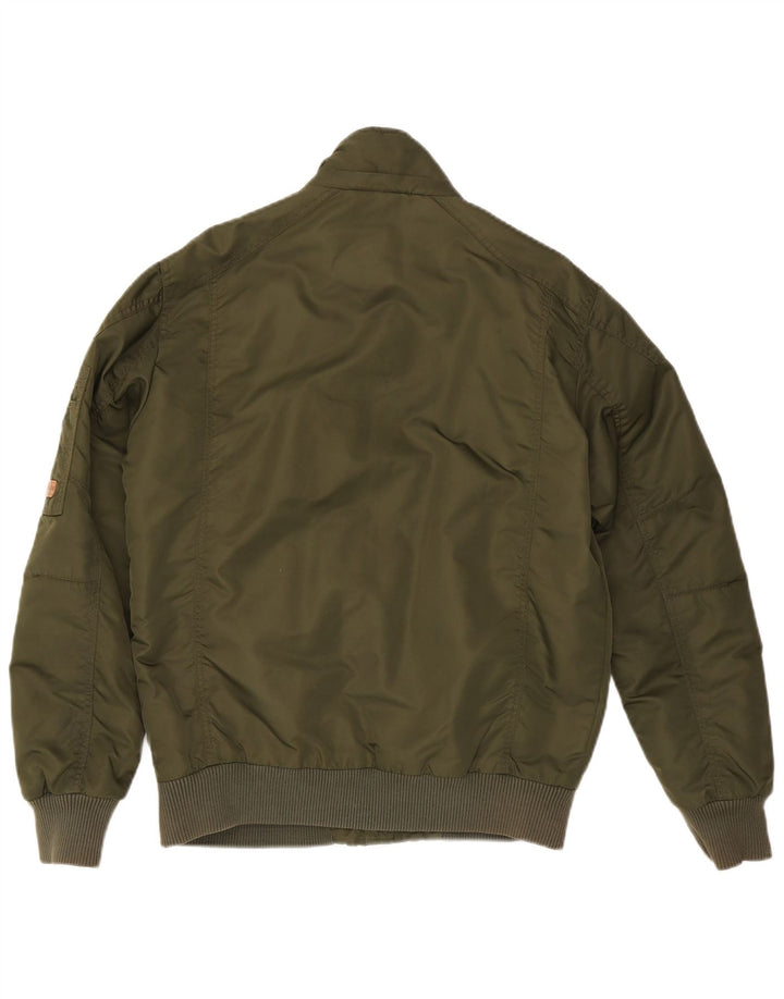 Мужская куртка-бомбер Jack & Jones UK 38, средний хаки, нейлон