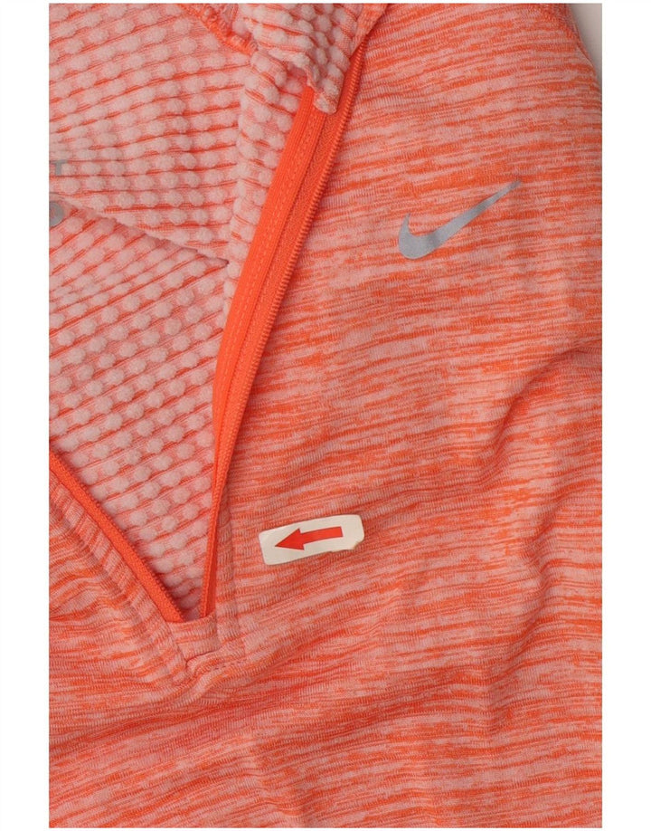 Женский спортивный костюм-пуловер Nike Dri Fit UK 14, средний оранжевый в крапинку