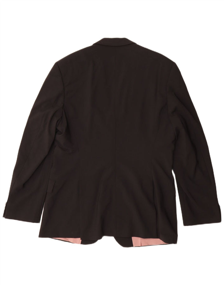 Мужской пиджак Hugo Boss на 2 пуговицах, США 46, 3XL, черная шерсть
